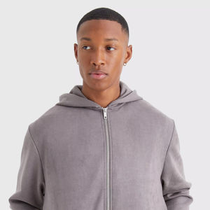 Sweat-shirt zippé 100% coton personnalisable pour hommes veste d'hiver thermique solide polaire numérique imprimé Logo Terry sweats à capuche - Product Image 2