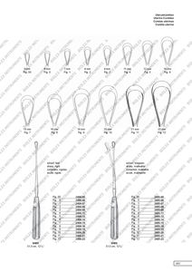 Curetas uterinas Recamier Sims Bumm Longitud 26cm a 31cm FIG 1to10 Instrumentos de ginecología Mahersi alemán de alta calidad - Product Image 5