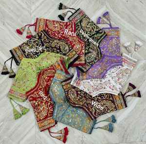 Readymade stitched Ethnic Blouse Beautiful handwork embroidery all over <b>sleeves</b> Indian <b>Bridal</b> Partywear Silk Saree matching - Product Image 4