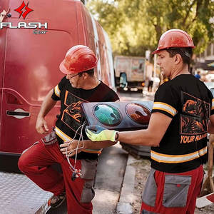 T-shirt de travail de sécurité réfléchissant à haute visibilité pour homme, manches courtes, col rond, solide, conforme à la norme ANSI classe 1, logo personnalisé, extérieur - Product Image 5