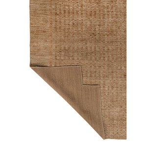 Handmade Large Area Contour Beige & <b>Brown</b> <b>Wool</b> Rug 9x12 Rectangle with Solid Striped Pattern for Home Hallway Use-Model Hwl-440 - Product Image 5