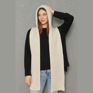 Women's Soft Textured Knitted Hooded Scarf Keeps Warm Stylish and Comfortable Stylish Look Autumn Winter ODM OEM Service - Product Image 1