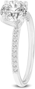 Anillo de Compromiso para Mujer con Moissanita de 1.7 Quilates, Plata de Ley 925, Corte Redondo, Clásico, con Engaste de Garras - Product Image 2