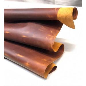 Rouleau de cuir de buffle naturel brun, fabriqué sur mesure, cuir véritable, grain fini, toucher doux, décoration intérieure, artisanat - Product Image 3