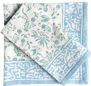 Servilletas de algodón con estampado de bloques de mano indios bohemios modernos, mezcla y combinación práctica y elegante para bodas, restaurantes, picnics - Product Image 6