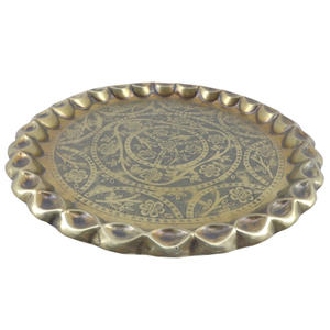 บ้านและโรงแรมเครื่องครัวถาดโลหะทองเหลืองโบราณสำหรับเสิร์ฟอาหารค่ำถาดตกแต่งด้วยมือ - Product Image 3