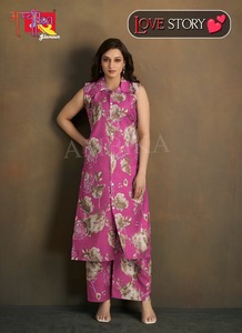 เสื้อใส่อาหารกลางวันของผู้หญิงสไตล์ดั้งเดิมใหม่ของ Maruti เสื้อตีฟองมีเข็มขัดและด้านล่าง - Product Image 3