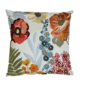 Fundas de Cojín Bloom Nest 100% Algodón Ecológico, con Bordado Floral Moderno, Diseños Navideños para el Hogar - Product Image 1