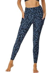 Leggings de yoga à taille mi-haute imprimés par sublimation solide, couleur personnalisée, respirant, écologique, pour femmes - Product Image 6