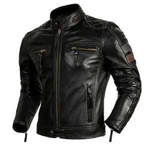 2024 superventas chaqueta de moda para hombre logotipo personalizado de alta calidad 100% chaqueta de cuero para hombres - Product Image 4