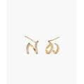 Pendientes Elegantes con Doble Aro y Diseño de Raqueta de Tenis para Mujer - Product Image 1