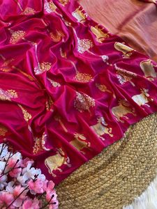 ชุดส่าหรีแบบหรูหราจากนักออกแบบชาวอินเดียเป็นที่ต้องการสูงชุดปาร์ตี้งานแต่งงานประดับพู่แฟนซีขอบวัว - Product Image 3