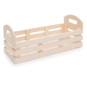 Cesta de madera y bambú rústica mínima Almacenamiento de pino rectangular hecho a mano para frutas y vino, listo para enviar desde Vietnam - Product Image 4