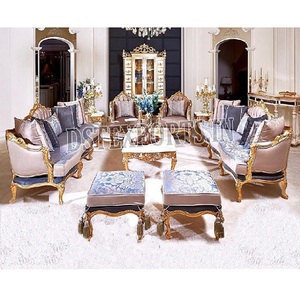 Ensemble de canapés de salon victorien de style royal français Ensemble de canapés de salon au design impérial de luxe Grand ensemble de canapés pour palais - Product Image 1
