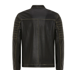 แจ็กเก็ตหนังสำหรับผู้ชายดีไซน์เนอร์หนังสำหรับฤดูหนาว - Product Image 2