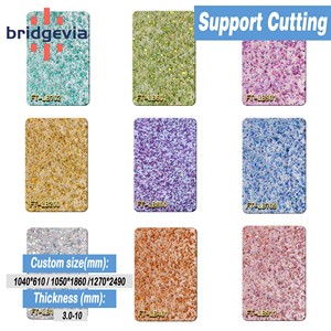 3mm Holographic Sequin Clear Acrylic <b>Sheet</b> for Keychain Earring Jewelry Craft Exhibition Booth Decoration - Product Image 3