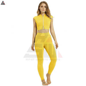 Nouvel ensemble de combinaison de sport de yoga sur mesure, taille plus, respirant, léger, extensible, ajusté à la peau, pour la salle de sport, avec fermeture éclair - Product Image 4