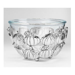 Bol de service en aluminium de couleur blanche élégant fait à la main technique personnalisée article de décoration de la maison pour les aliments sans fruits en métal - Product Image 2