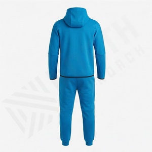 Ensembles de vêtements de sport en molleton technique en coton pour hommes XXL Vente en gros Sweats à capuche à fermeture éclair intégrale Jogging Survêtement respirant Couleur personnalisée - Product Image 2