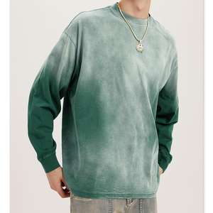 Heavyweight 300gsm <b>Men</b> Cotton <b>Tshirt</b> Custom Digital Print Acid Wash Sun Faded T-shirts Vintage Distressed T Shirts for <b>Men</b> - Product Image 1