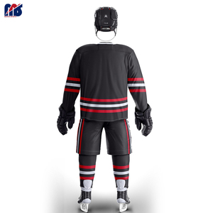 Vente en gros Personnalisable Sublimation Transfert de chaleur Maillot de hockey personnalisé avec le nom de l'équipe Numéro Logo - Product Image 3