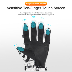 2025 guantes de esquí para hombres y mujeres, guantes cálidos de invierno impermeables de terciopelo para carreras de Snowboard, tecnología de pantalla táctil, Material de poliéster - Product Image 2