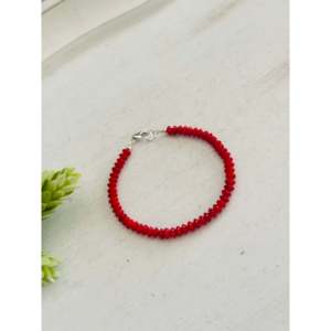 Southwest Classic Style Strung Bamboo Coral & Sterling Silver <b>Beaded</b> <b>Bracelet</b> for Gift - Product Image 3