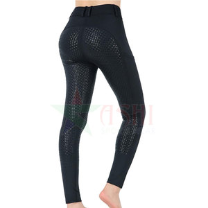 Culottes d'équitation pour femmes, respirantes, antidérapantes, jodhpurs, collants d'équitation, taille mi-haute, imperméables, coupe-vent, spandex/polyester - Product Image 2