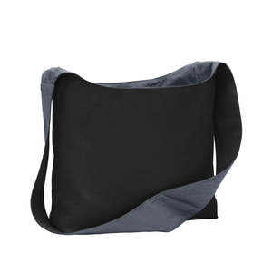 Medium Cotton Canvas Sling <b>Bag</b> <b>Long</b> Handle Zipper Closure Customizable Printing Reusable Tote for Advertising Gift Travel Size - Product Image 1