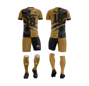 Camisetas de fútbol de poliéster 100% personalizadas para hombres Proveedor de pedidos a granel con uniforme de fútbol con impresión de logotipo OEM/ODM - Product Image 5