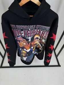 Mode Vintage sérigraphié Hoodies pour hommes poids lourd coton acide lavage Streetwear hiver pull imprimé Hoodies - Product Image 3