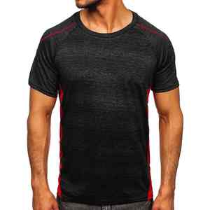 T-shirts de sport de course à pied athlétiques les plus vendus, vêtements de fitness musculaire pour hommes, coupe régulière, tricot uni, polyester décontracté - Product Image 4