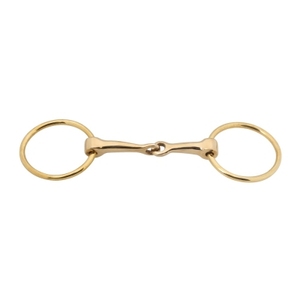 BRAND ZONE Brida de acero inoxidable con anillo suelto y mordaza de plata alemana de unión simple con anillos de latón, accesorios para caballos, venta al por mayor - Product Image 1