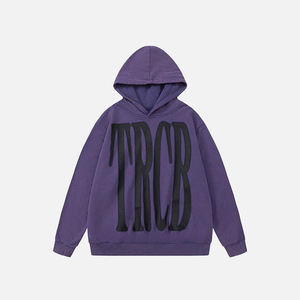 Sudadera con capucha con estampado de letras bordadas de primera calidad Sudadera con capucha pesada Sudadera con capucha con logotipo personalizado - Product Image 2