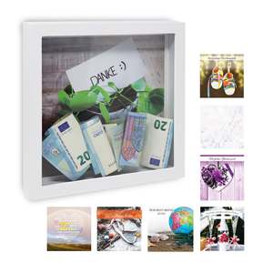 Marco de Fotos XL con Hucha con Diseño de Cajero Automático para Ahorro y Regalo, Hucha de Papel Segura con Diseño de Felicitación - Product Image 4