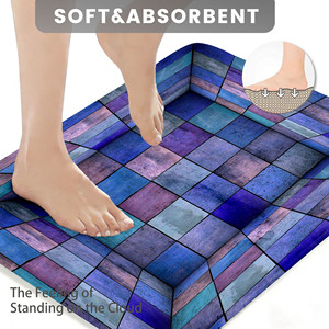 Custom Printed Flannel <b>Bathroom</b> Rug <b>Set</b> for <b>Bathroom</b> Non-Slip Shower Curtain Bath <b>Mat</b> - Product Image 3
