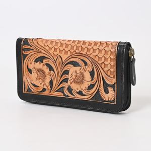 Hand Tooled Full Grain Leather <b>Wallet</b> Handmade Card Holder - Product Image 2