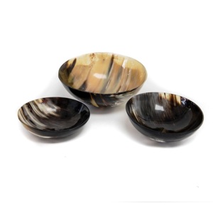Tazón de cuerno de búfalo pequeño ultra brillante de 65mm hecho a mano con tazón decorativo Real Natural - Product Image 4
