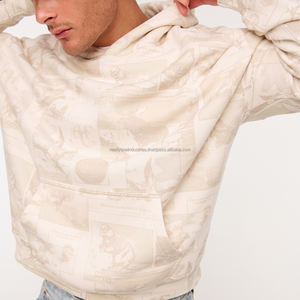 Hombres Custom Heavyweight Hoodies Logo Oversize Hoodies Unisex Personalizado Oversized Heavy Weight Thick Hoodie Bordado - Product Image 3