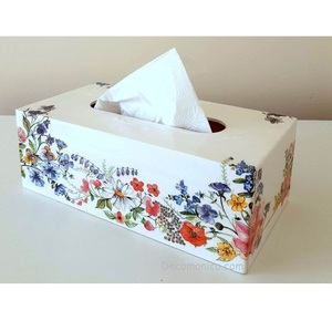 Fabricant indien de boîte à mouchoirs en bois décoré en émail de qualité supérieure - Product Image 4