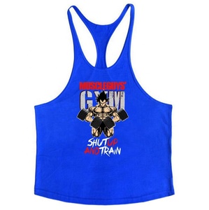Débardeurs de sport respirants à col en V personnalisés avec logo pour hommes, séchage rapide, haute qualité, vêtements de fitness OEM en coton - Product Image 5