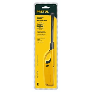 Briquet électronique rechargeable Pretul ENC-27, allumage piézoélectrique portable de 27 cm, alimenté par USB, en plastique et en métal - Product Image 1