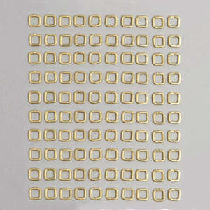 7mm Square Closed Jump <b>Rings</b> for Jewelry Making 18K Gold/Silver-Plated Copper Findings Nickel Free - Product Image 2