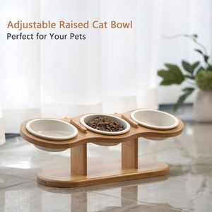 New design convenience bamboo <b>bowl</b> for pet for different kind of food made in Vietnam - Product Image 3