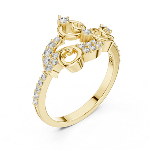 Anillo de Oro Amarillo Chapado en Oro con Diamante Cultivado en Laboratorio, Redondo, para Mujer |   Compromiso y Boda |   Regalo para Fiestas |   Diamante Cultivado Nuevo - Product Image 5