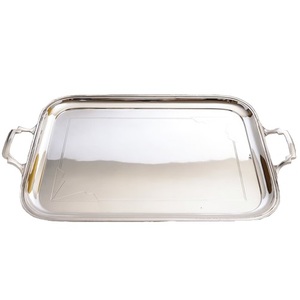 Bandeja de servidor de alimentos de calidad sostenible Decoración de mesa de cena de hotel en casa Bandeja de metal para servir - Product Image 5