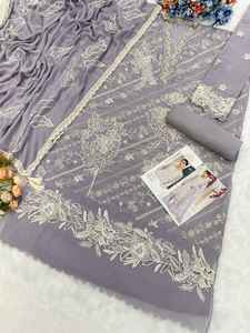 Bonne Qualité Faux Georgette Avec Broderie Salwar Costume Femme Mode Fabricant Et Fournisseur Au Prix De Gros - Product Image 3