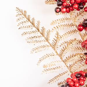 Guirlandes et couronnes murales élégantes de 70 cm en baies de bordeaux rouges pour décoration de Noël traditionnelle et festive à la maison - Product Image 3