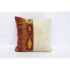 Luxury Multicolor Kilim Wool Pillow 16x16 Inch Woven <b>Vintage</b> Fluffy Patterns Rustic Square Style for <b>Bedding</b> Portable 18x18 - Product Image 1