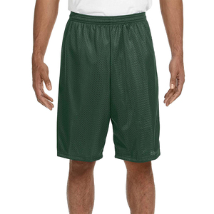 Short en maille de gymnastique décontracté solide et élégant pour hommes, short d'entraînement confortable pour les sports d'été, la course à pied, avec poche, taille moyenne, teint uni - Product Image 1